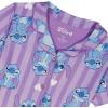 imageDisney Girls 2piece Loosefit Button Down Matching Pajama Set Soft amp Cute for KidsSweet Stitch