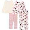 imageDisney Girls 4Piece Snugfit Cotton Matching Pajama Set ShortSleeve Soft amp Cute for KidsMinnie Star