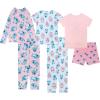 imageDisney Girls 6piece Snugfit Cotton Pajama Set Soft amp Cute for KidsSuper Fun Stitch