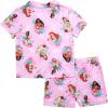 imageDisney Minnie Mouse Girls 2Piece Loosefit Button Down Matching Pajama Set Soft amp Cute for KidsRoyal Vacation