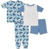 imageDisney girls 4piece Snugfit Cotton Pajama Set Soft amp Cute for KidsStitch Naptime