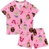 imageDisney Girls 2piece Loosefit Button Down Matching Pajama Set Soft amp Cute for KidsPrincess Portrait