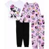 imageDisney Girls 4Piece Snugfit Cotton Pajama Set Soft amp Cute for KidsMinnie and Daisy