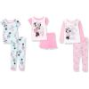 imageDisney unisexchild 6piece Snugfit Cotton Pajama Set Soft amp Cute for KidsUnicorn Dreams