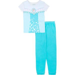 imageDisney Girls 2piece Snugfit Cotton Holiday Pajama Set Soft amp Cute for KidsElsa