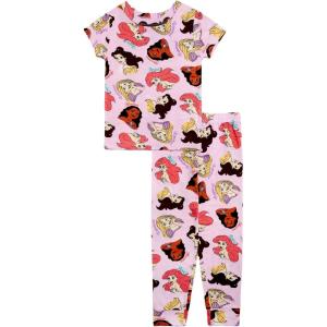 imageDisney Girls 2piece Snugfit Viscose Pajama Set Soft amp Cute for KidsWe Are Princess