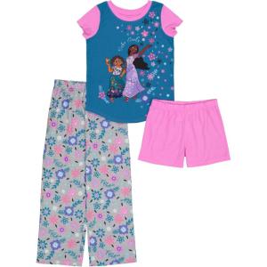 imageDisney Girls Dress Nightgown ShortSleeve Fantasy Gown Soft amp Cute Pajamas for KidsEncanto Pajama Set