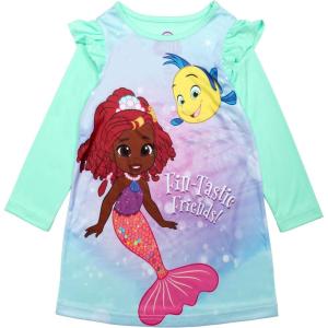 imageDisney Girls Dress Nightgown ShortSleeve Fantasy Gown Soft amp Cute Pajamas for KidsFintastic Friends