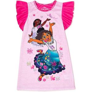 imageDisney Girls Dress Nightgown ShortSleeve Fantasy Gown Soft amp Cute Pajamas for KidsPink