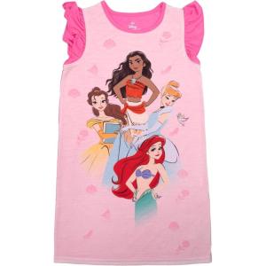 imageDisney Girls Dress Nightgown ShortSleeve Fantasy Gown Soft amp Cute Pajamas for KidsPrincess Party
