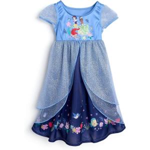 imageDisney Girls Princess Dress Nightgown Fantasy Gown Soft amp Cute Pajamas for KidsAlways Princess