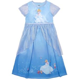 imageDisney Girls Princess Dress Nightgown Fantasy Gown Soft amp Cute Pajamas for KidsCinderella Friends