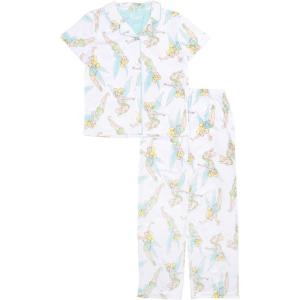 imageDisney Minnie Mouse Girls 2Piece Loosefit Button Down Matching Pajama Set Soft amp Cute for KidsBelieve in You