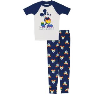 imageDisney Unisex Kids 2piece Snugfit Cotton Holiday Matching Pajama Set Soft amp Cute for KidsFamlove Mickey