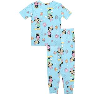 imageDisney Unisex Kids 2piece Snugfit Cotton Holiday Matching Pajama Set Soft amp Cute for KidsFun Easter