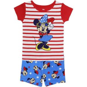 imageDisney Unisex Kids 2piece Snugfit Cotton Holiday Matching Pajama Set Soft amp Cute for KidsMinnie America
