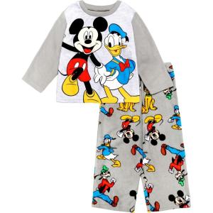 imageDisney boys 2piece Loosefit Pajama Set Soft amp Cute for KidsMickey  Friends