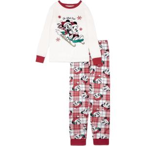 imageDisney boys 4piece Loosefit Pajama Set Soft amp Cute for KidsMickey Vintage