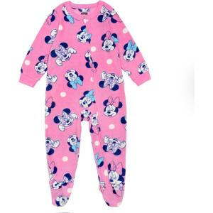 imageMinnie Mouse Girls Minnie Mouse Footed Blanket Sleeper Comfortable Pajamas Soft amp Cute for KidsMinnie Expressions