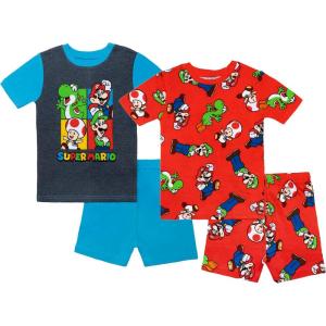 imageNintendo boys 4piece Snugfit Cotton Pajama Set Soft amp Cute for KidsRed