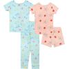 imageDisney girls 4piece Snugfit Cotton Pajama Set Soft amp Cute for KidsRoyal Vibes